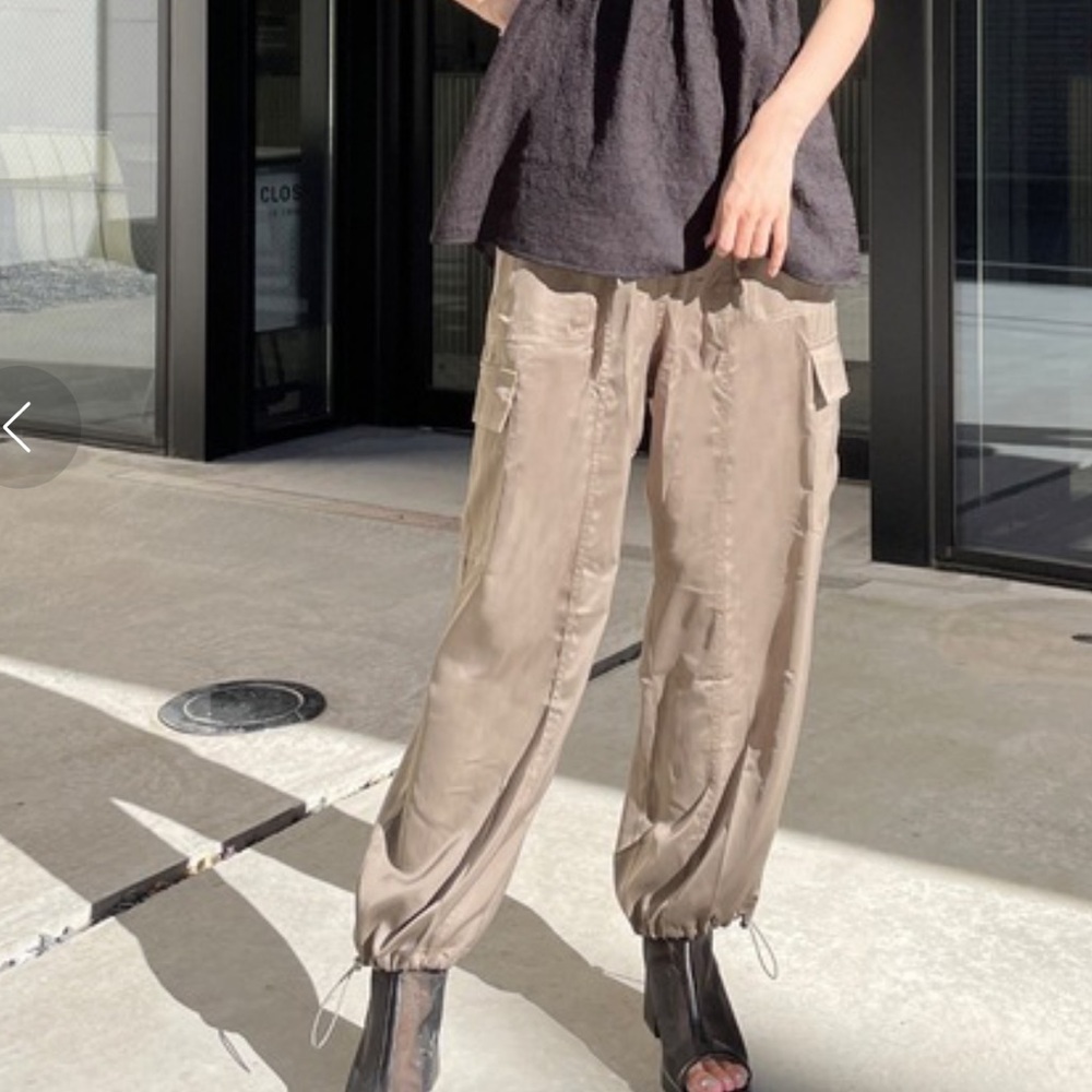 Japan Brand ONEWAY Satin BEIGE cargo pants